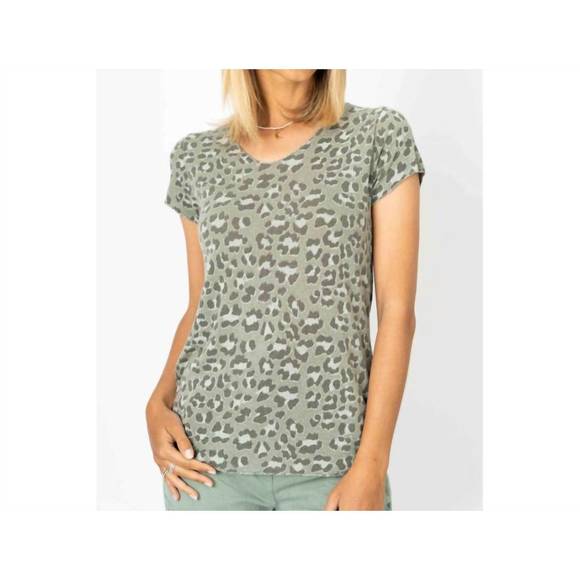 NEW LOOK MODE USA cheetah print t-shirt in olive - Picture 1 of 3